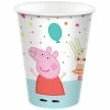 Peppa Pig Confetti Party 266ml Paper Cups - 8 Pack -Plush & Soft Toys Sales BA 582626