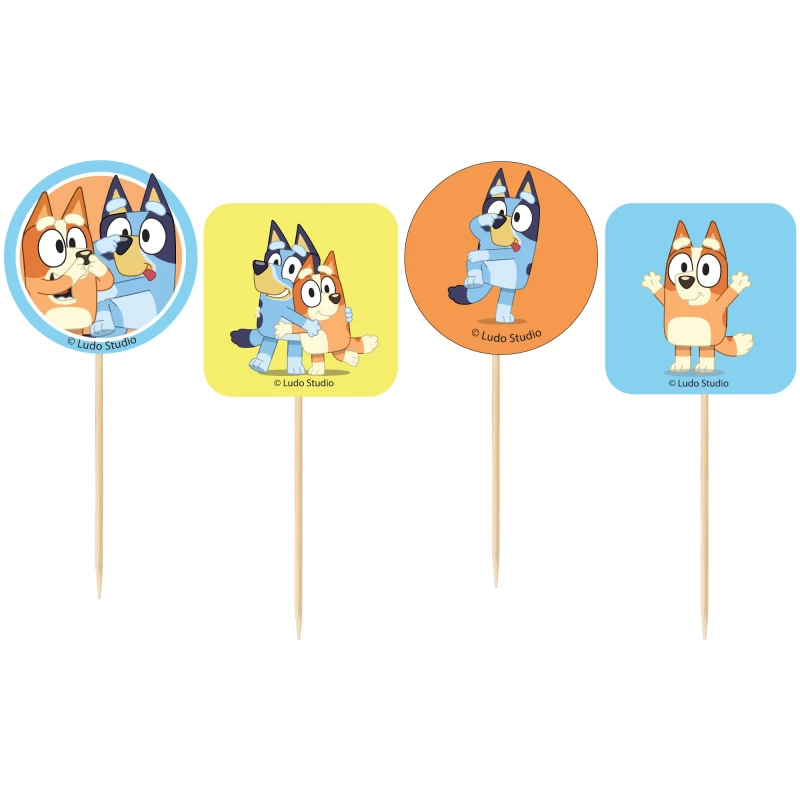 Bluey Cupcake Picks 3 Bluey Cupcake Picks