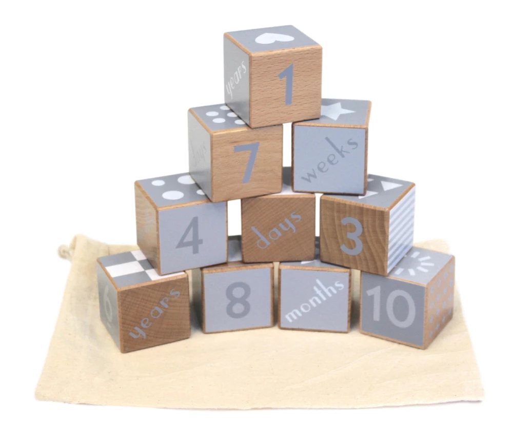 Discoveroo: Wooden Milestone Blocks 3 Discoveroo: Wooden Milestone Blocks