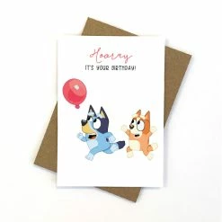 Bluey Hooray Birthday Card 11cm X 15cm