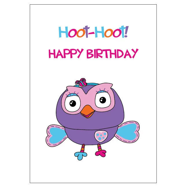 Giggle & Hoot ABC Kids Hootabelle Birthday Card 11cm X 15cm 3 Giggle & Hoot ABC Kids Hootabelle Birthday Card 11cm X 15cm