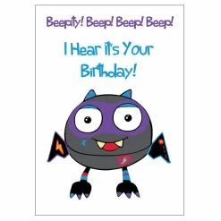 Giggle & Hoot ABC Kids Giggle Fangs Birthday Card 11cm X 15cm