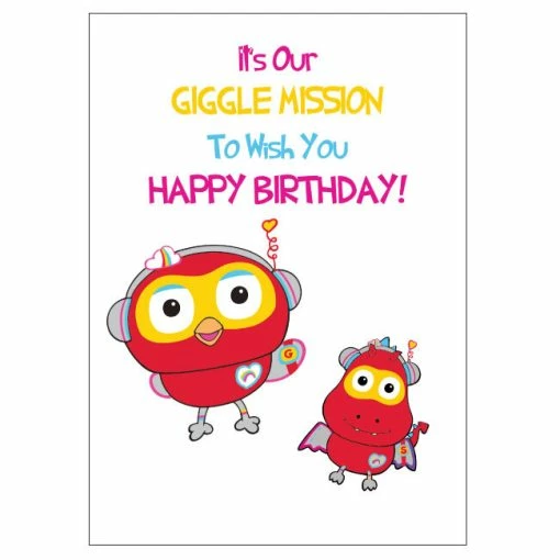 Giggle & Hoot ABC Kids Hootagadget Birthday Card 11cm X 15cm -Plush & Soft Toys Sales CB000007