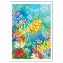 Candle Bark Creations Among The Gum Trees Aussie Reef Greeting Card 11cm X 15cm
