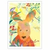 Candle Bark Creations Among The Gum Trees Red Kangaroo Greeting Card 11cm X 15cm -Plush & Soft Toys Sales CB000026