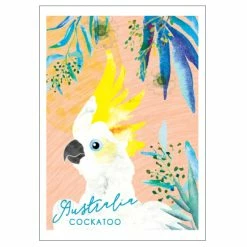 Candle Bark Creations Among The Gum Trees Cockatoo Greeting Card 11cm X 15cm