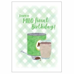 Candle Bark Creations Matilda's Milk Bar Milo-Ficient Birthday Card 11cm X 15cm