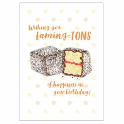 Candle Bark Creations Matilda's Milk Bar Lamingtons Birthday Card 11cm X 15cm