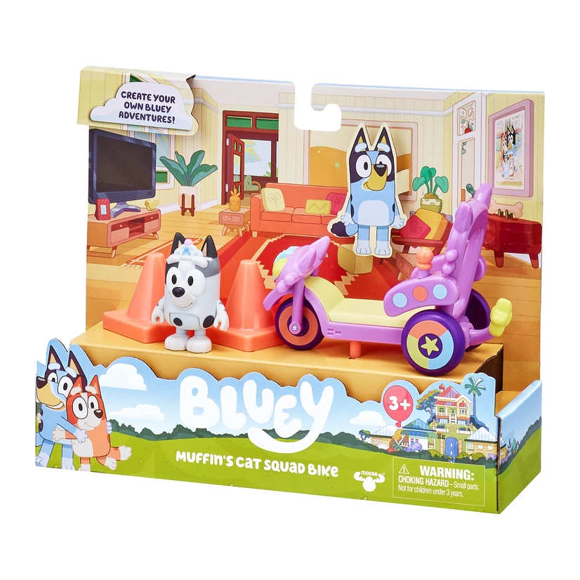 Bluey Muffin's Cat Squad Bike Playset With Muffin Figurine 7 Bluey Muffin's Cat Squad Bike Playset With Muffin Figurine - Image 5