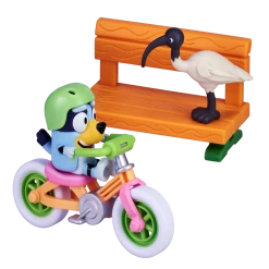 Bluey Bicycle With Bluey Figurine Vehicle Playset