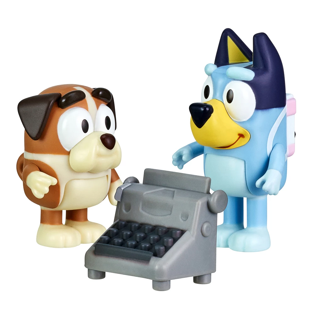 Bluey School Friends Bluey & Winton With Typewriter Figurines 2 Pack 3 Bluey School Friends Bluey & Winton With Typewriter Figurines 2 Pack