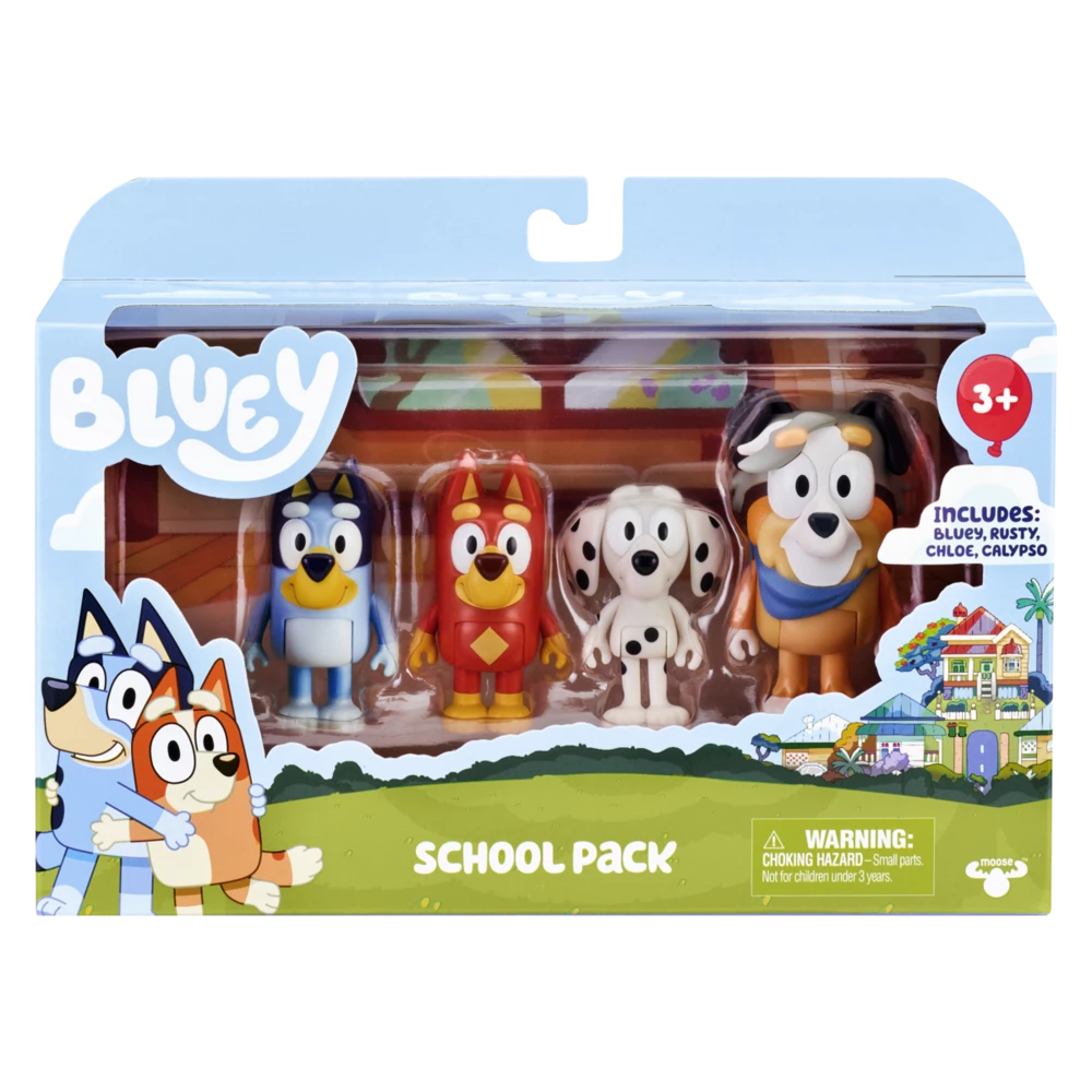4-Pack Figurines: Bluey, Chloe, Calypso & Rusty 4 4-Pack Figurines: Bluey, Chloe, Calypso & Rusty - Image 2