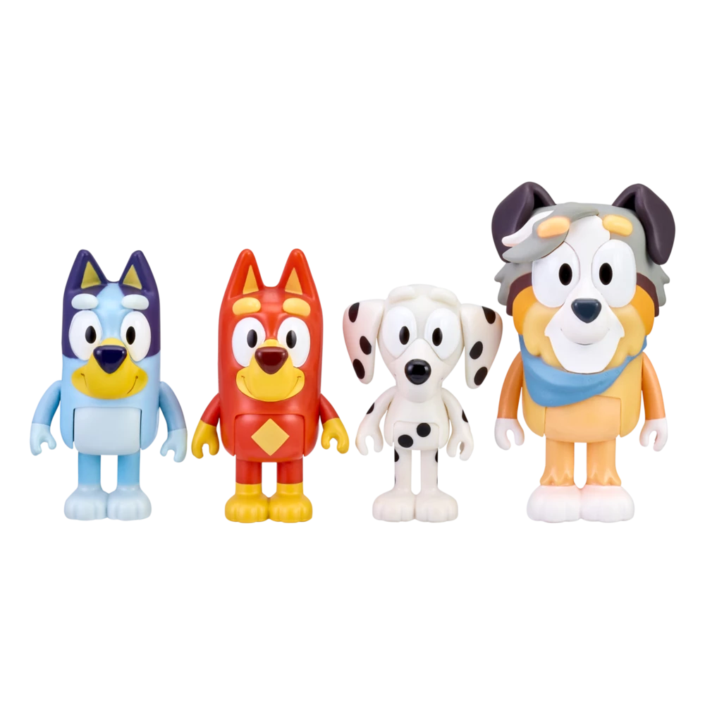 4-Pack Figurines: Bluey, Chloe, Calypso & Rusty 3 4-Pack Figurines: Bluey, Chloe, Calypso & Rusty