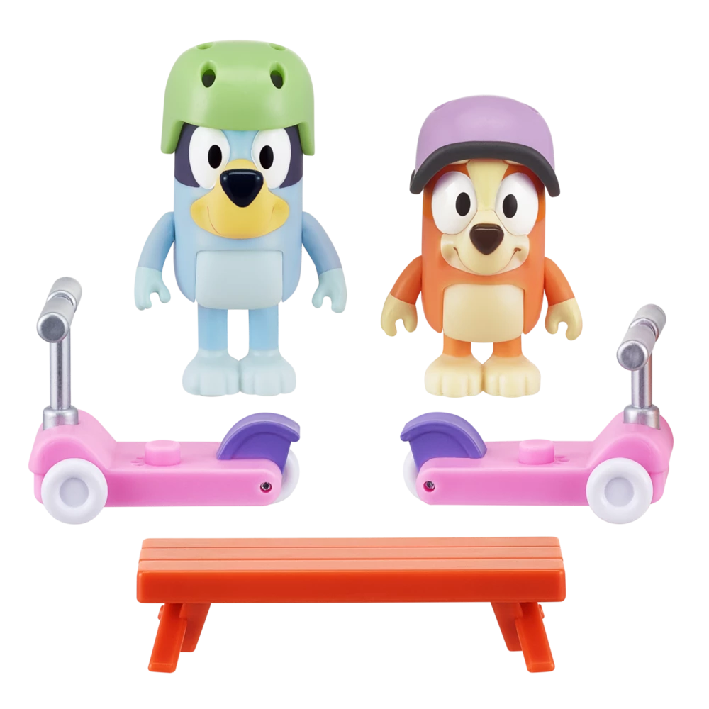 Scooter Time: Bluey & Bingo Figurines Season 4 Mini Vehicle Playset 4 Scooter Time: Bluey & Bingo Figurines Season 4 Mini Vehicle Playset - Image 2