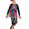 Rubies Skeleton Girl Neon Costume -Plush & Soft Toys Sales RD 5364