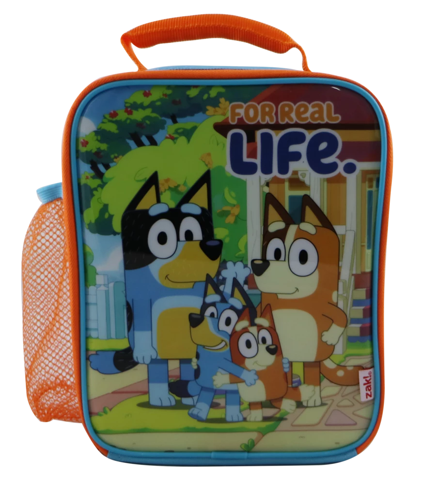 Bluey Slimline Insulated Lunch Bag With Mesh Pocket 3 Bluey Slimline Insulated Lunch Bag With Mesh Pocket